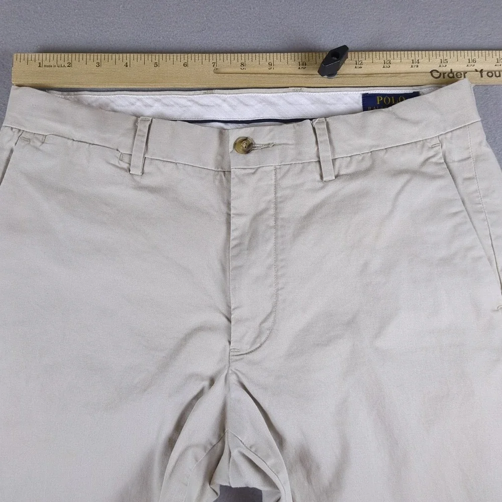 Polo Ralph Lauren Chino Pants Mens 32x34 (32x32) Beige Stretch Straight Fit Golf